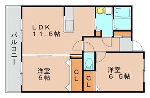 ブラウンハイツ占部の物件間取画像